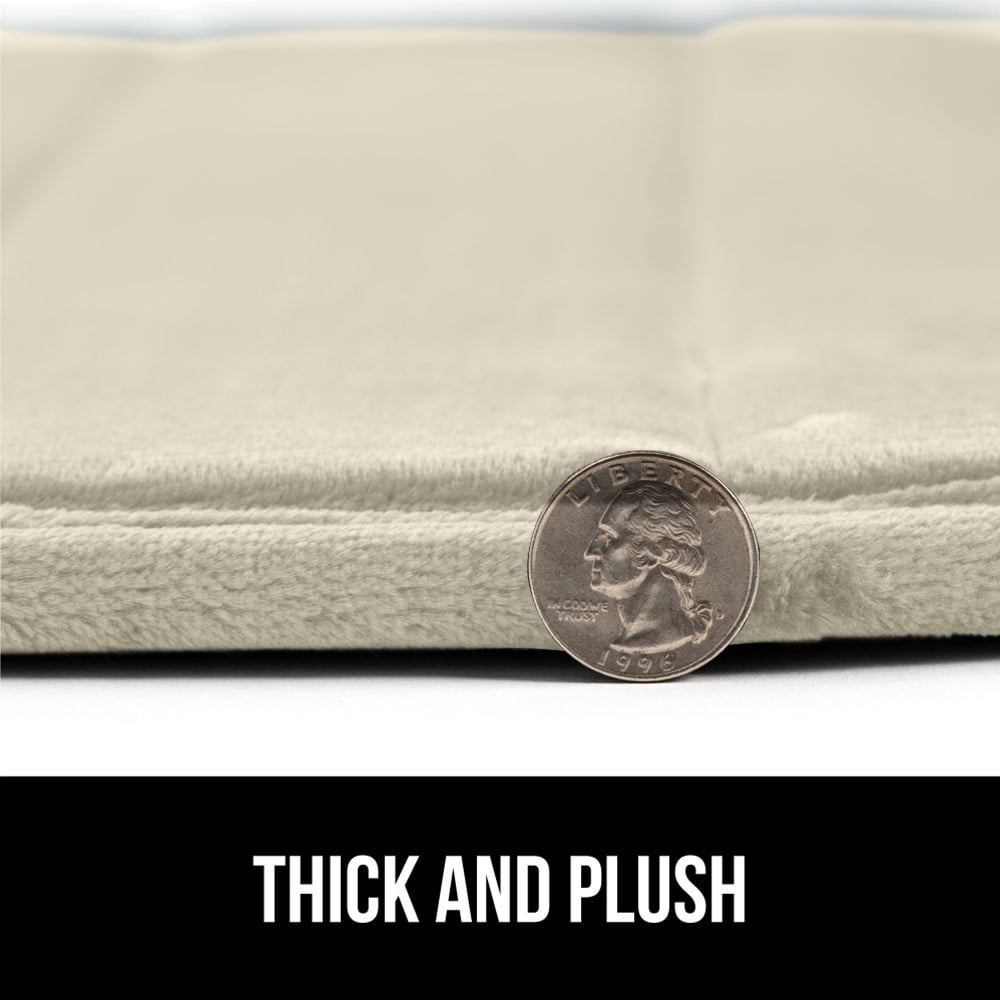GORILLA GRIP Bathroom Rug, Soft Absorbent Memory Foam Shower Floor Mat, 36x24 Champagne