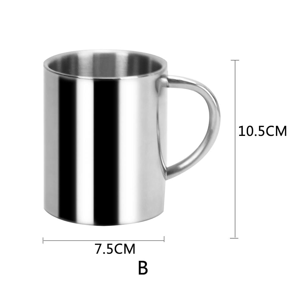 Stainless Steel Beer Mug Coffee Cup Tea Double Wall Camping Water Drinking Cup 