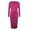 Hot Pink-01, variant on STETMN Women's Cotton Bodycon Dress Tie Waist Long Sleeve Dresses Fall Cozy Office Dresses