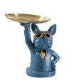 thumbnail image 1 of Decoración de caja de almacenamiento de Bulldog con escultura de mesa de resina de paleta para el hogar (azul) Tmvgtek Libre de BPA, 1 of 8
