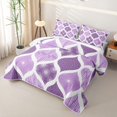 thumbnail image 3 of Homewish Minimalist Spiral Stripes Twin Quilt Set,Purple Bohemian Twin Coverlet Set,2-Piece, 3 of 7