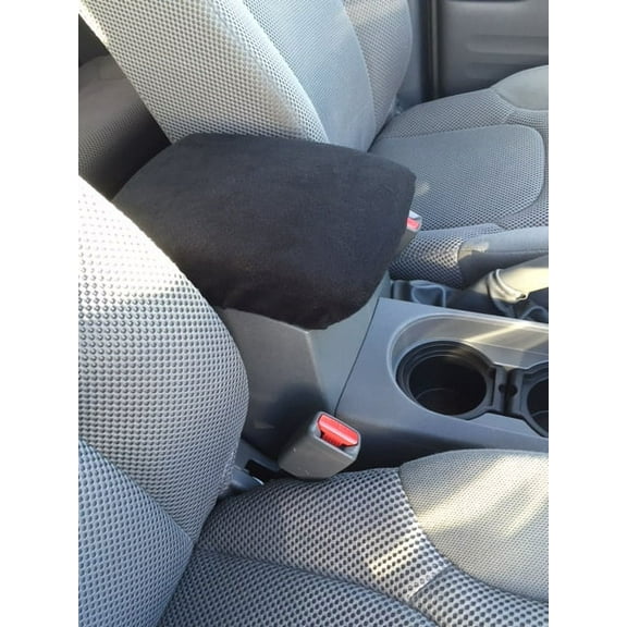 Auto Console Covers- Fits the Nissan Frontier 2005-2021 Center Console Armrest Cover Fleece- Black