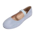 thumbnail image 2 of Tqyyweavej Women's Mary Jane Shoes Slip On Versatile Round Closed Toe Pumps Comfy Solid Color Dressy Ballet Flats for Women 36-43, 2 of 10