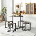 thumbnail image 4 of Costway 5-Piece Dining Table Set Square Kitchen Table Set with  Stools for Small Spaces, 4 of 10