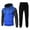 Blue, variant on Mens Sweatpants Hoodies Round Neckline Long Sleeve Fall/Winter Fitness Polka Dot Color Matching Hoodie Sweater Trousers Suit With Hood Hoodies For Men Hoodies For Guys White M