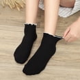 thumbnail image 3 of YooGuoGuo Womens Socks, Ruffle Turn-Cuff Casual Ankle Breathable Cool Knit Cotton Lettuce Crew Frilly Sock 6 Pack, 3 of 7