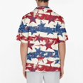 thumbnail image 5 of Fonma Usa Star Stripes Fourth July Scrub Tops V Neck Short Sleeve Stretchy Usa Flag T Shirts Holiday Scrubs with Pockets Wine S, 5 of 5