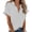 White, variant on Women Summer Short Sleeve Shirt V Neck Button Up Top with Pockets
