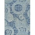 thumbnail image 3 of Unique Loom Outdoor Modern Collection Area Rug - Rippling (8' x 11' 4" Rectangle Light Blue/Navy Blue), 3 of 7