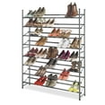 thumbnail image 3 of Whitmor 4-Tier Stackable & Adjustable Metal Shoe Rack, Space-Saving Closet Organizer, 16-Pair Capacity, Gunmetal Gray, 3 of 4