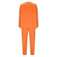 thumbnail image 6 of YUGYXL Womens 2 Piece Sweatsuits Daily Sport Sets Solid Color Elastic Waist Long Pants Active Gym Outfits Orange S, 6 of 6