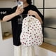 thumbnail image 4 of Mochila de pana y fresa, bonita mochila estética para mujer, mochila de viaje grande con múltiples bolsillos, 4 of 4