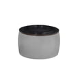 thumbnail image 4 of Round Coffee Table with Square Ottoman, 2-in-1 Combination Ottoman Set with Inner Storage Space and Removable Wood Cap, Modern Sofa Table with Footstool Chair for Living Room, Gray, 4 of 5