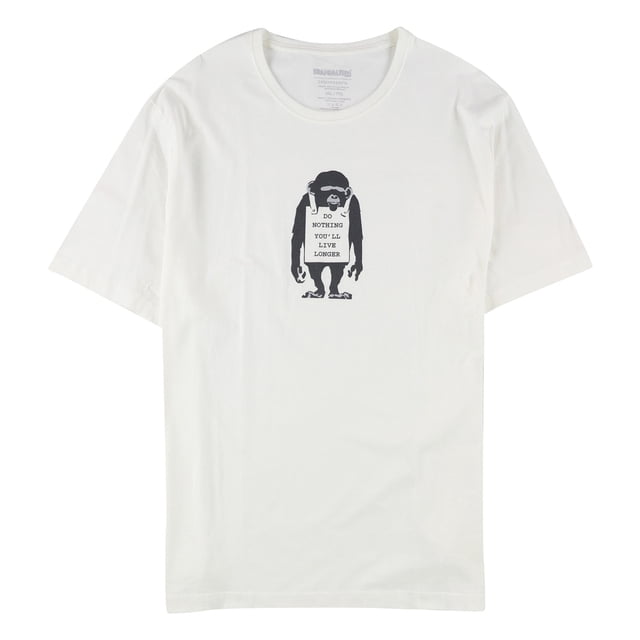Camiseta gráfica Elevenparis para hombre Do Nothing You'll Live Longer color blanco roto S