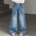 thumbnail image 6 of Girl Baggy Jeans High Waisted Wide Leg Jeans Back To School Clothes Girls Pants Size 6-16 Years, 6 of 8