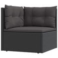 thumbnail image 3 of vidaXL 9 Piece Garden Lounge Set with Cushions Black Poly Rattan, 3 of 5