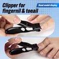 thumbnail image 5 of Swocky German Nail Clippers, Premium Stainless Steel Wide Jaw Anti Splash Design,Ultra Sharp Heavy Duty Clippers with Ergonomic Lever,Perfect for Men,Women, and Seniors(Black), 5 of 6