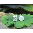 thumbnail image 4 of AFFT 3 Carat Moissanite Diamond Solitaire Stud Earrings for Women, 18K White Gold over Silver, 4 of 6