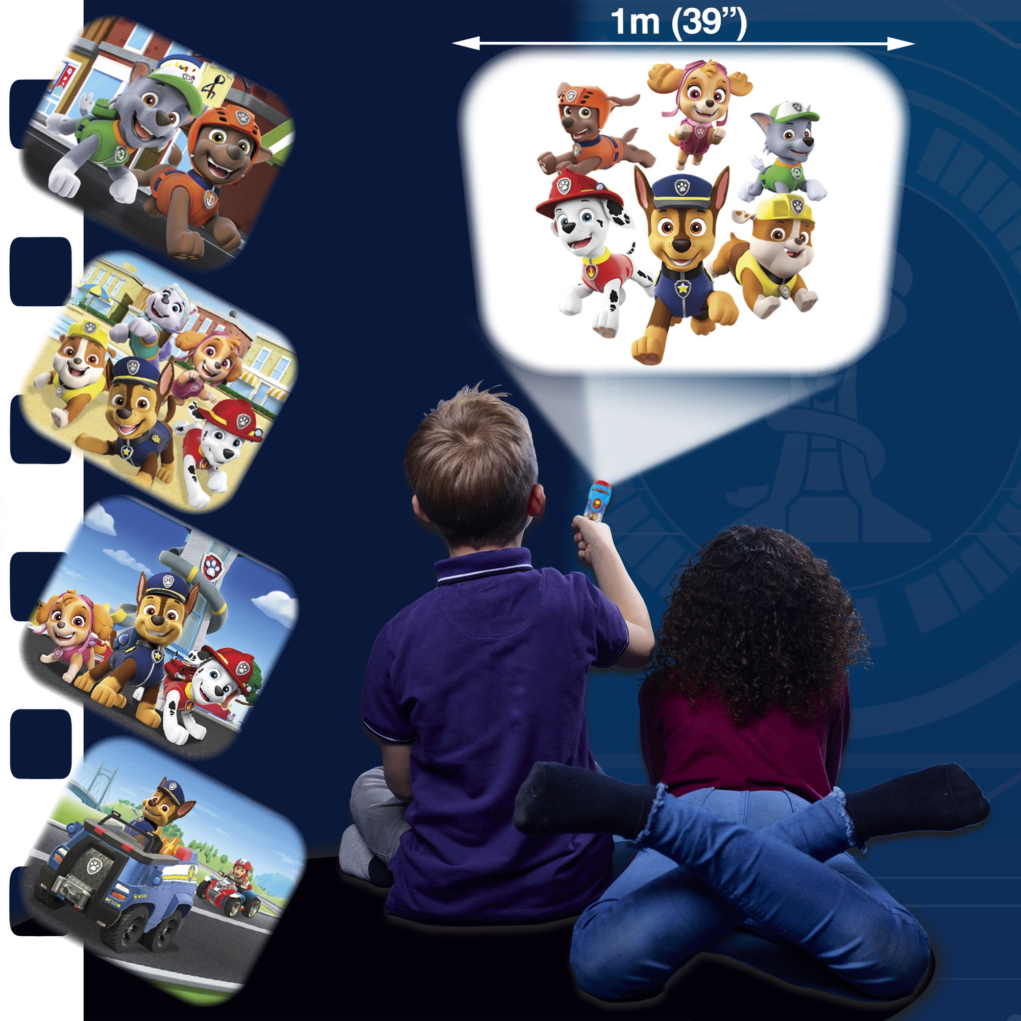 Torche Paw Patrol Avec Projection – 4 Motifs, Piles Incluses, Longueur 25 Cm – Jouet Enfant Fan De La Pat’Patrouille - 8