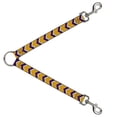 thumbnail image 1 of Buckle Down Dog Leash Splitter Chevron Weave Gold Purple White 1 Foot Long 1 Inch Wide, 1 of 1
