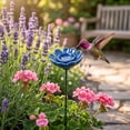 thumbnail image 5 of Bee Watering Station, Ceramic Bee Cup for Garden, Flower Shaped Bee Watering Station Bird Bath Water Feeder, Butterfly Drinking Cup Bee Bath Bowl Garden Stake (1PC, 2"x12.6", Blue), 5 of 7