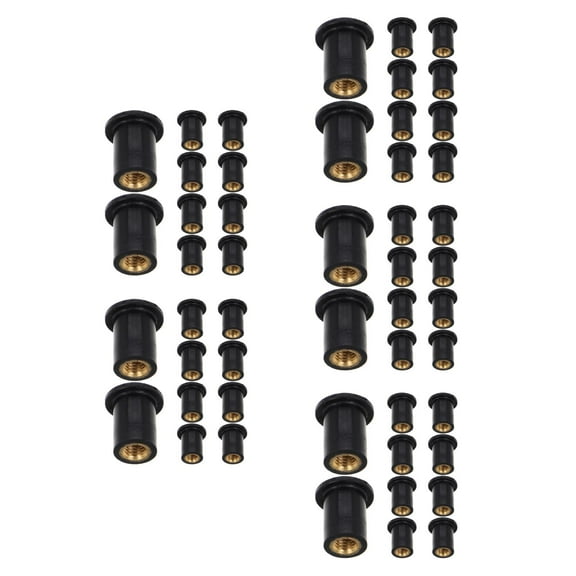 WHAMVOX MLINS 50 pcs Plastic Well Nuts Durable Motorcycle Windscreen Nuts Brass Insert Motorcycle Accessories Windshield Kit