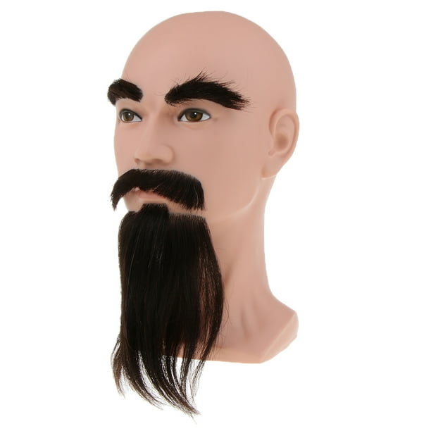 Maniquí masculino de cosmetología con barba para peluquería Largo