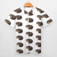 thumbnail image 3 of Chocolate Moon-pie Men Zipper T-shirt Summer Casual Short Sleeve T-shirt Top, 3 of 7
