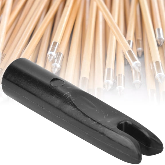 BIMZUC 50 Pcs 6mm / 0.23 Inches Black Plastic Replacement Arrow Nocks For Outdoor Hunting Target Practice Archery Accessories For Recurve Compound Bows High Durability Professional Sporting Gear