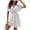 White, variant on Women's Casual Dress Beach Sunscreen Skirt with V-Neck and Pleated Design for Everyday Wear