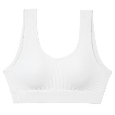 

fanshao Wide Shoulder Straps U-Shape Beauty Back Wire Free Sport Bra Women Solid Color High Elastic Gym Vest