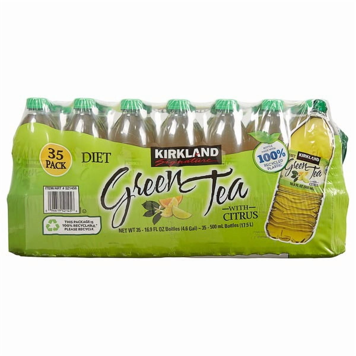 Kirkland Signature Diet Green Tea with Citrus Flavor 16.9 Ounce (34 pack)