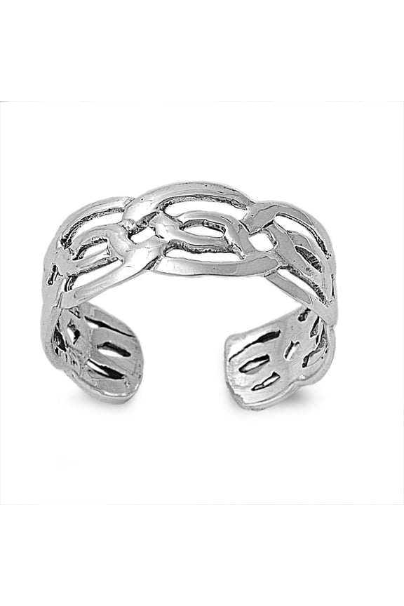Wicca Celtic Craft Knuckle/Toe Ring Sterling Silver