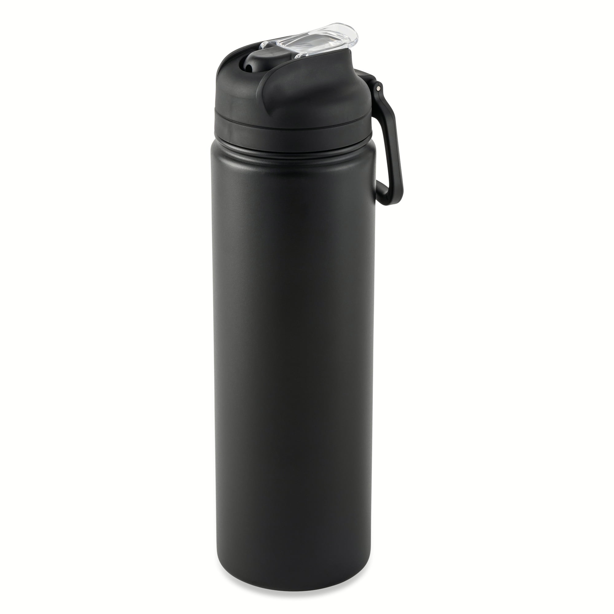 Mainstays 24 oz Stainless Steel Sip Water Bottle, Black