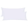 Unique Bargains 2 Pack Microfiber Body Pillow Covers White 20"x72"