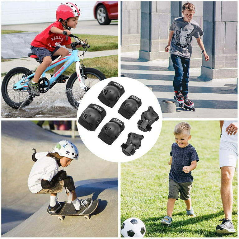 Bosoner Kids Skate Cycling Protective Gear Set Wrist Elbow Knee Guard Pads  