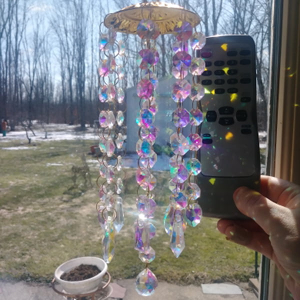 Details about   Colorful Crystal Wind Chimes Perfect Addition to Your Garden Patio Lawn LN 