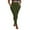 Army Green-01, variant on Plus Size Leggings for Women Stretchy Workout Yoga Pant High Waist Opaque Leggings with Pockets