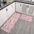 thumbnail image 3 of Kitchen Rugs and Mats Non Skid Washable Spring Flowers Leaf Kitchen Mat and Rug Set,Floor Cushion Absorbent Rug,Rubber Backed Area Rugs for Kitchen Laundry, 3 of 7