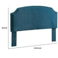 thumbnail image 5 of Benzara Hasselt Transitional Full queen Headboard, Dark Teal Finish-Color:Dark Teal, 5 of 6