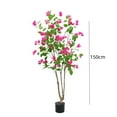 thumbnail image 2 of Tzou 4.9ft Artificial Bougainvillea Tree – Realistic Blooming Faux Plant with Flowers for Indoor & Outdoor Decor, 2 of 6