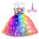 thumbnail image 1 of Disfraz de unicornio iluminado ZeroStage para niñas, vestido de Halloween, decoración de fiesta de cumpleaños, traje de lentejuelas de Navidad, tutú de princesa, 1 of 4