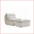 thumbnail image 2 of Modern Corduroy Lounge Chair with Ottoman - Compact No Assembly for Small Spaces Living Room Bedroom, 2 of 20