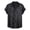 Black, variant on Mens Silky Satin Shirt Short Sleeve Floral Print Jacquard Button up Shirt Summer Holiday Party Fashion Shirt Dark Blue