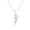Silver, variant on 0.50 Carat Moissanite Diamond E Color VS1 Clarity Brilliant Cut Krishna Flute Leaf 925 Sterling Silver Gold Vermeil Necklaces