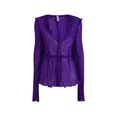 thumbnail image 2 of ZAXARRA Cardigan pour Femmes à Manches Longues, Imprimé Teinture sur Nœuds, Garniture de Champignons, Ouvert à l'Avant, Hauts à Nouer pour Jeunes Femmes, 2 of 4