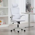 thumbnail image 2 of Vinsetto Mesh Office Chair with Headrest, Lumbar Support, Cream White, 2 of 10