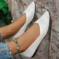 thumbnail image 5 of Miluxas Women's Ballet Flats Comfortable Casual Dressy Shoes,Work Flats office Shoes Summer and Fall Trendy Knitted Breathable Pointed Toe Flats White 9.5(43), 5 of 7