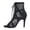 Black, variant on Women's Breathable Open Toe Ankle Boots Lace Up Mesh Stiletto Heel Dressy Sandal Lightweight Non Slip Dance Booties White Size 9