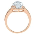 thumbnail image 2 of 2.27 ct Oval Cut Natural Sky Blue Topaz Solitaire with Accents Engagement Ring for Women in 14K Rose Gold, 2 of 2